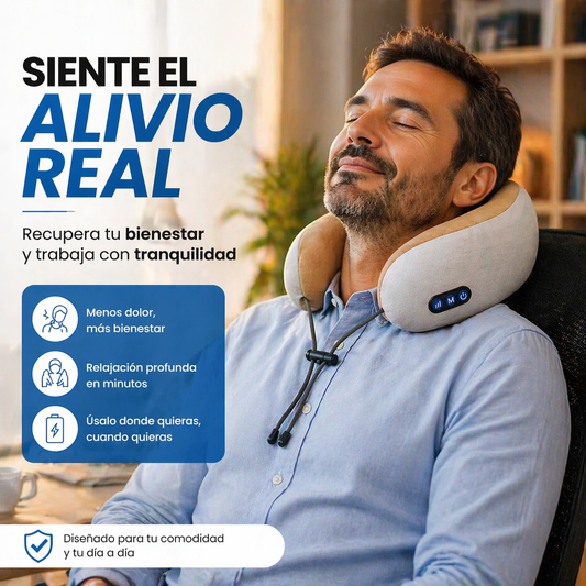 Almohada Masajeadora Cervical Recargable