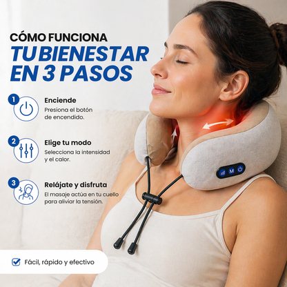 Almohada Masajeadora Cervical Recargable