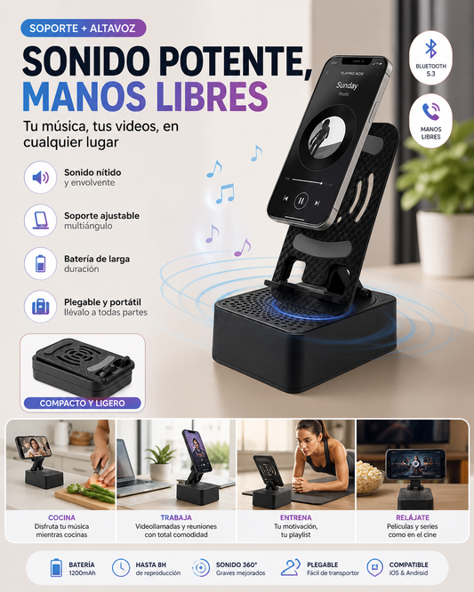 Soporte para telefono con Altavoz Xsmart