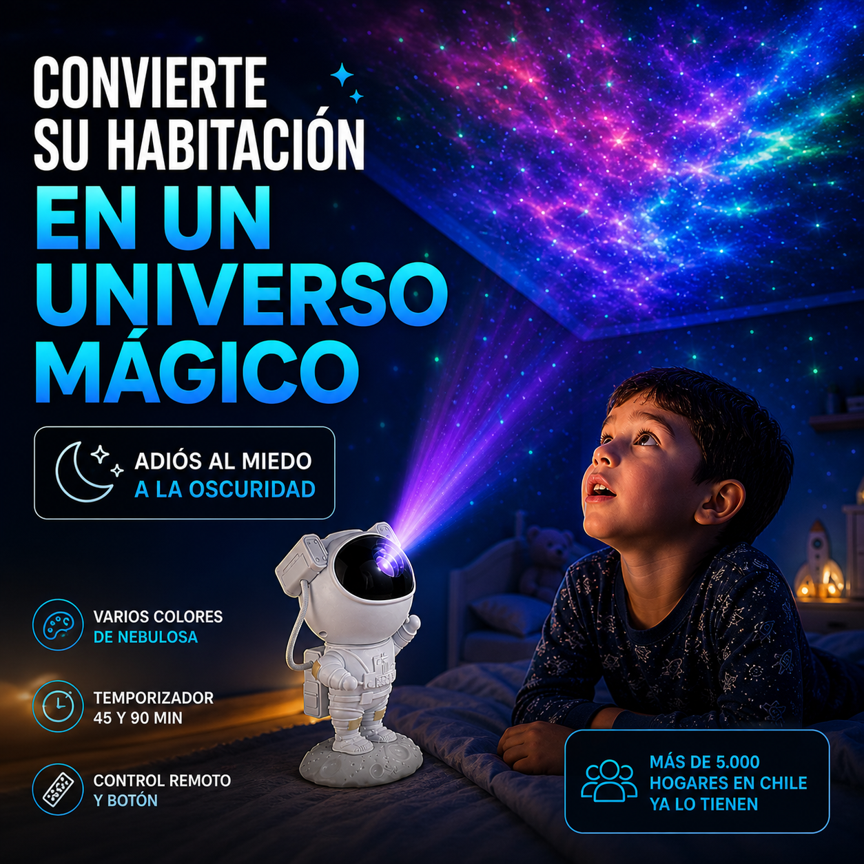 Proyector Astronauta Galaxia